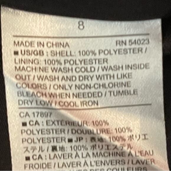 Banana Republic Black, Red & White Floral Career Office Dress NWT Size 8 - Picture 10 of 14